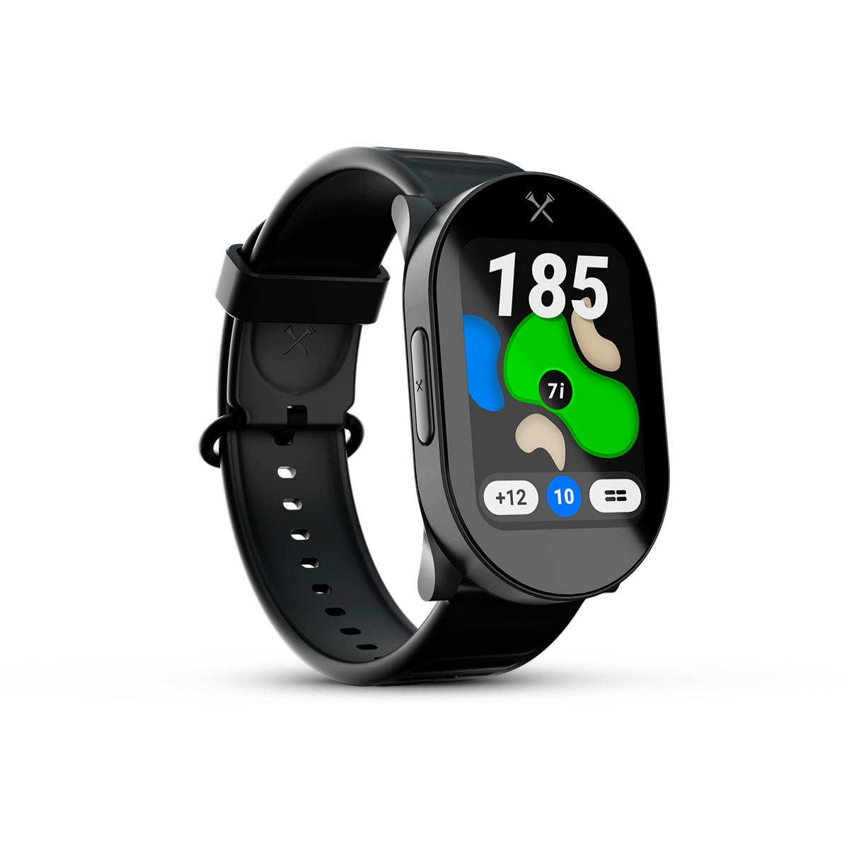 GPS golf watch with distance display for golfers