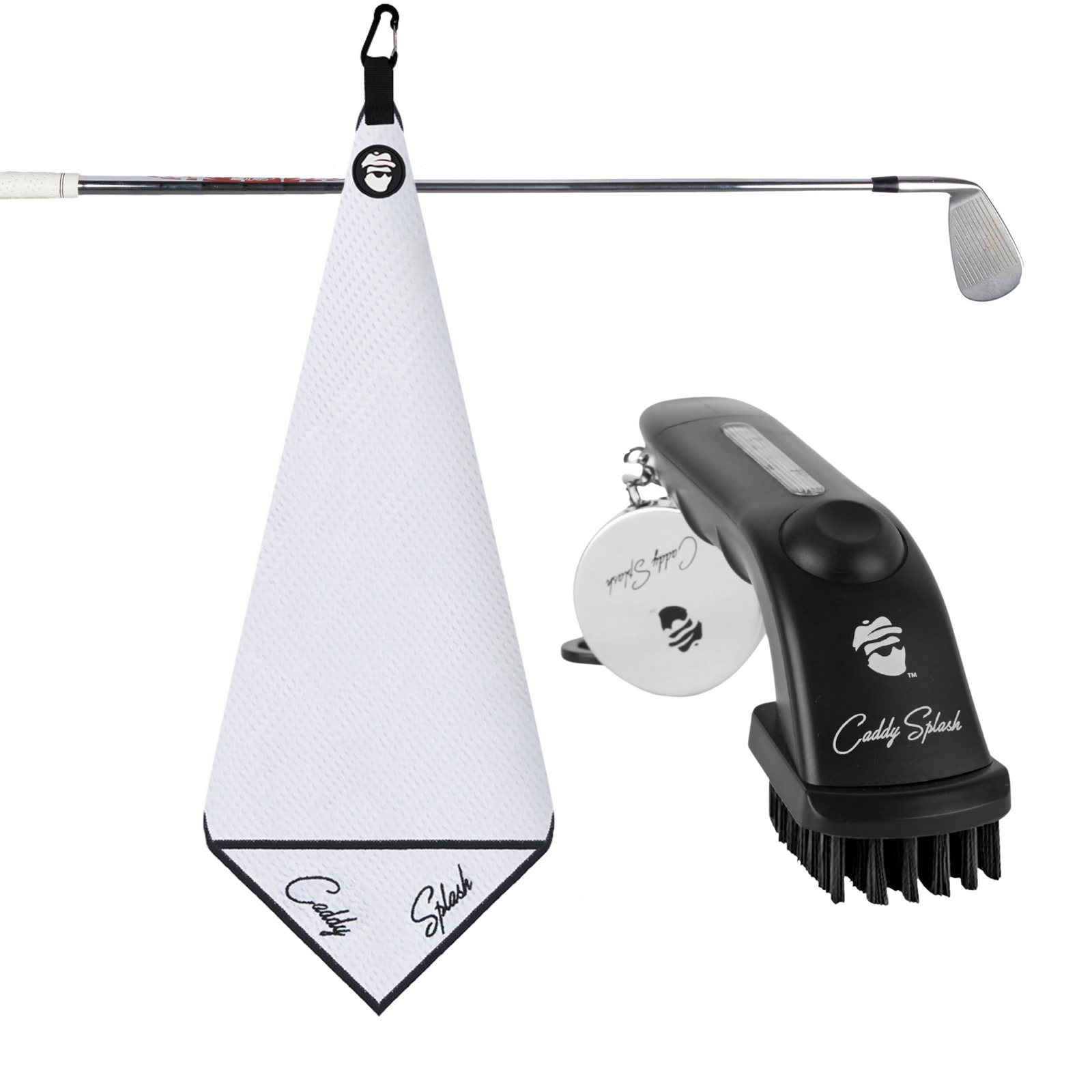 Golf Towel + Golf Club Water Brush Pro Bundle