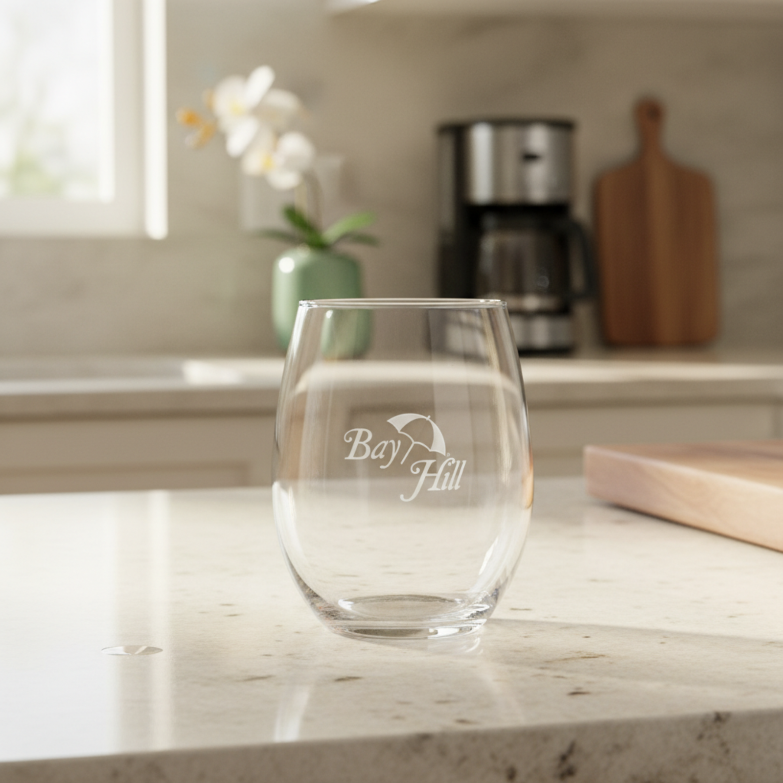 Custom Logo Stemless Wine Glass