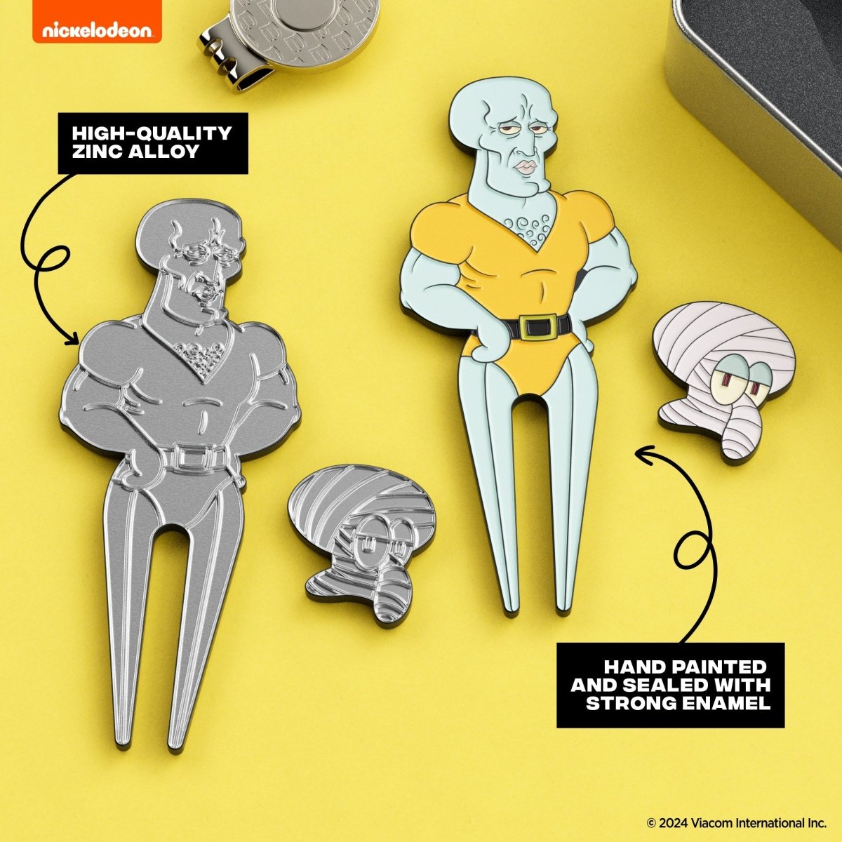 Handsome Squidward Divot Tool w/ attachable bandage ball marker