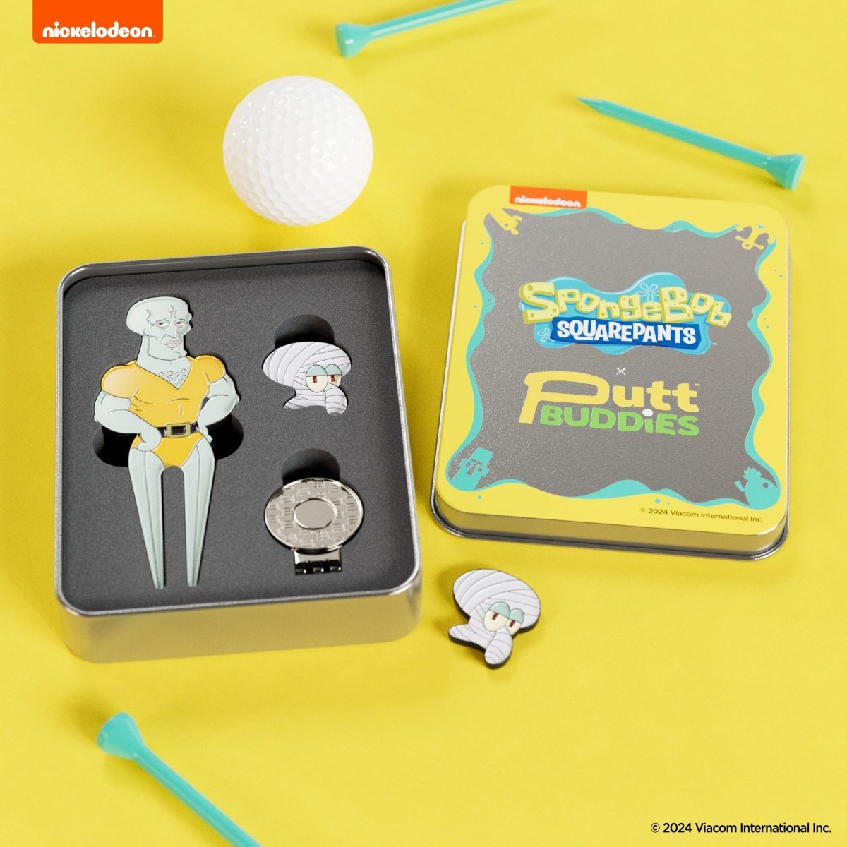 Handsome Squidward Divot Tool w/ attachable bandage ball marker