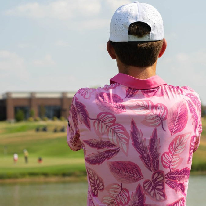 Pink Floral Polo