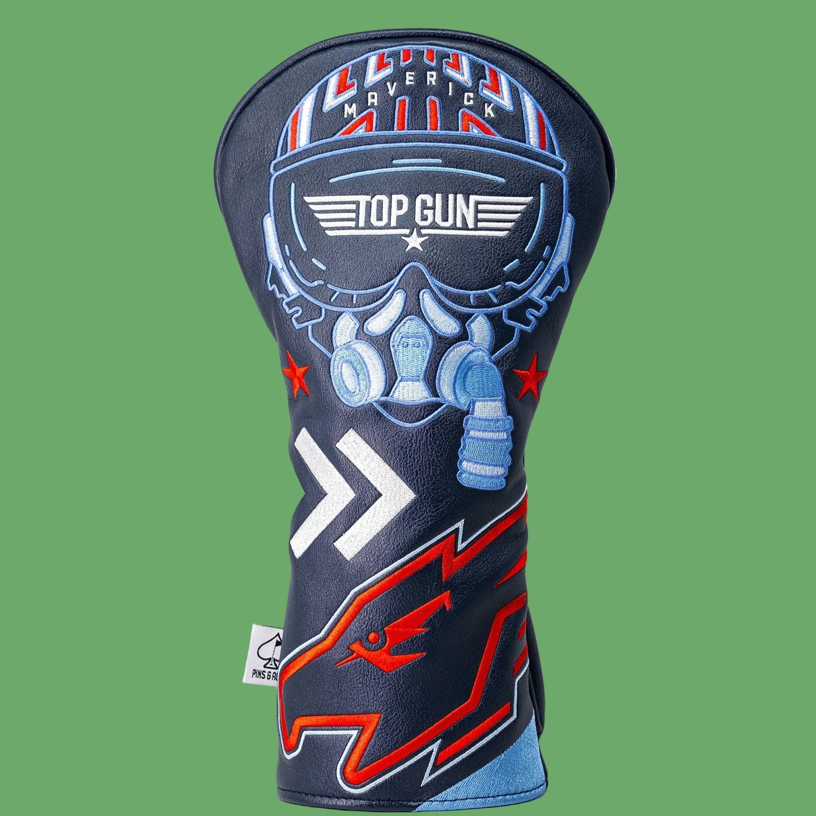 Top Gun Maverick golf driver headcover with fighter pilot design