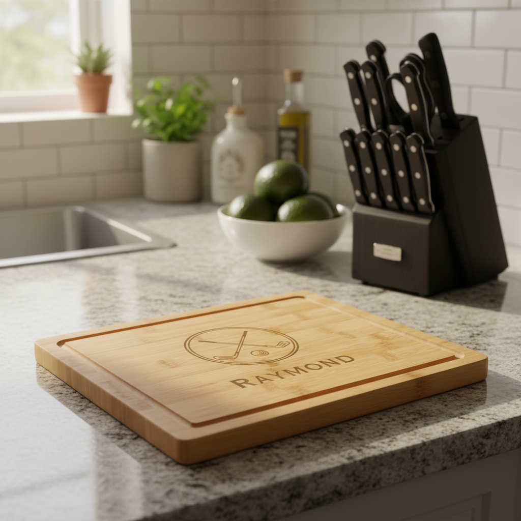 Crossed Clubs Cutting Board