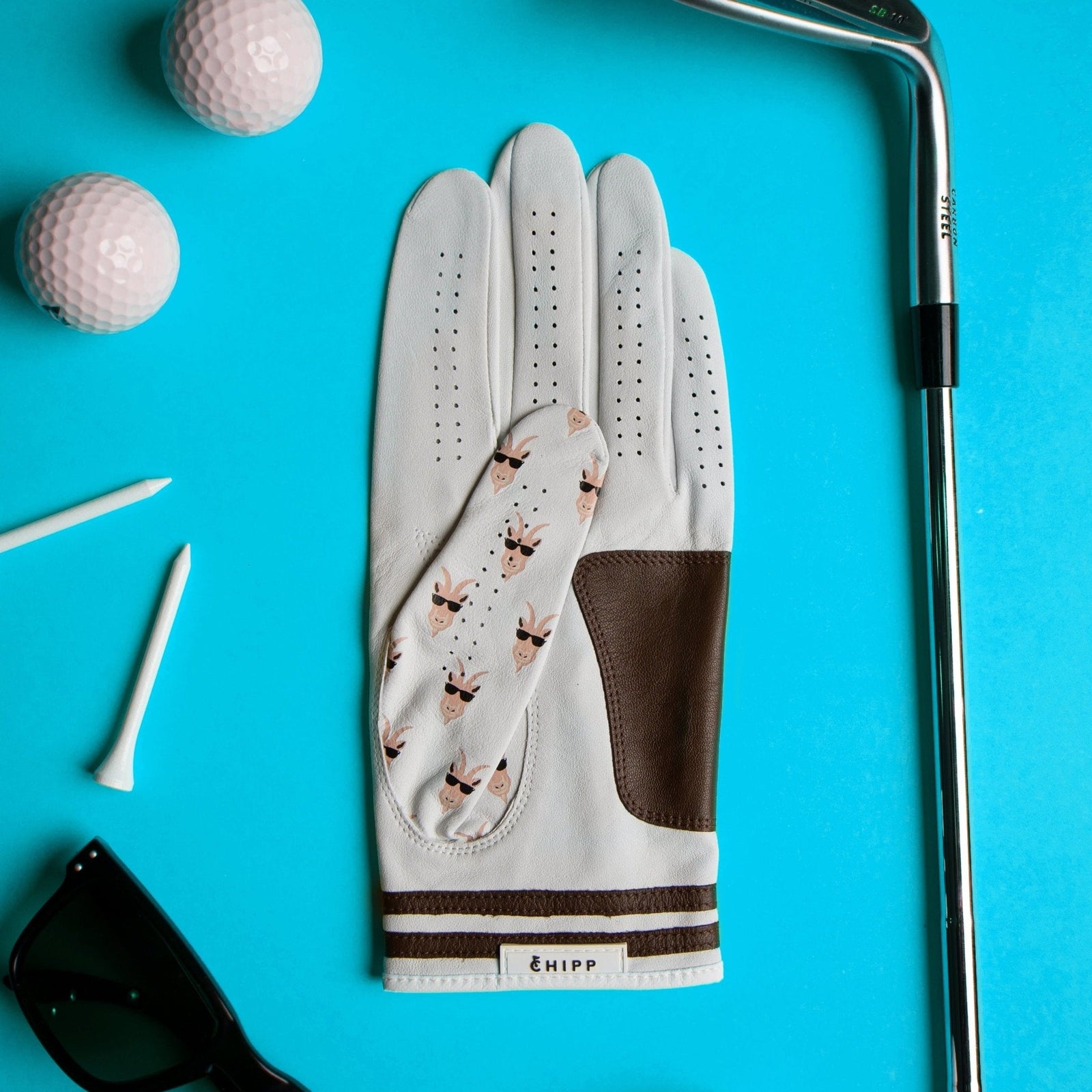 G.O.A.T. cabretta leather golf glove with ventilation and palm pad