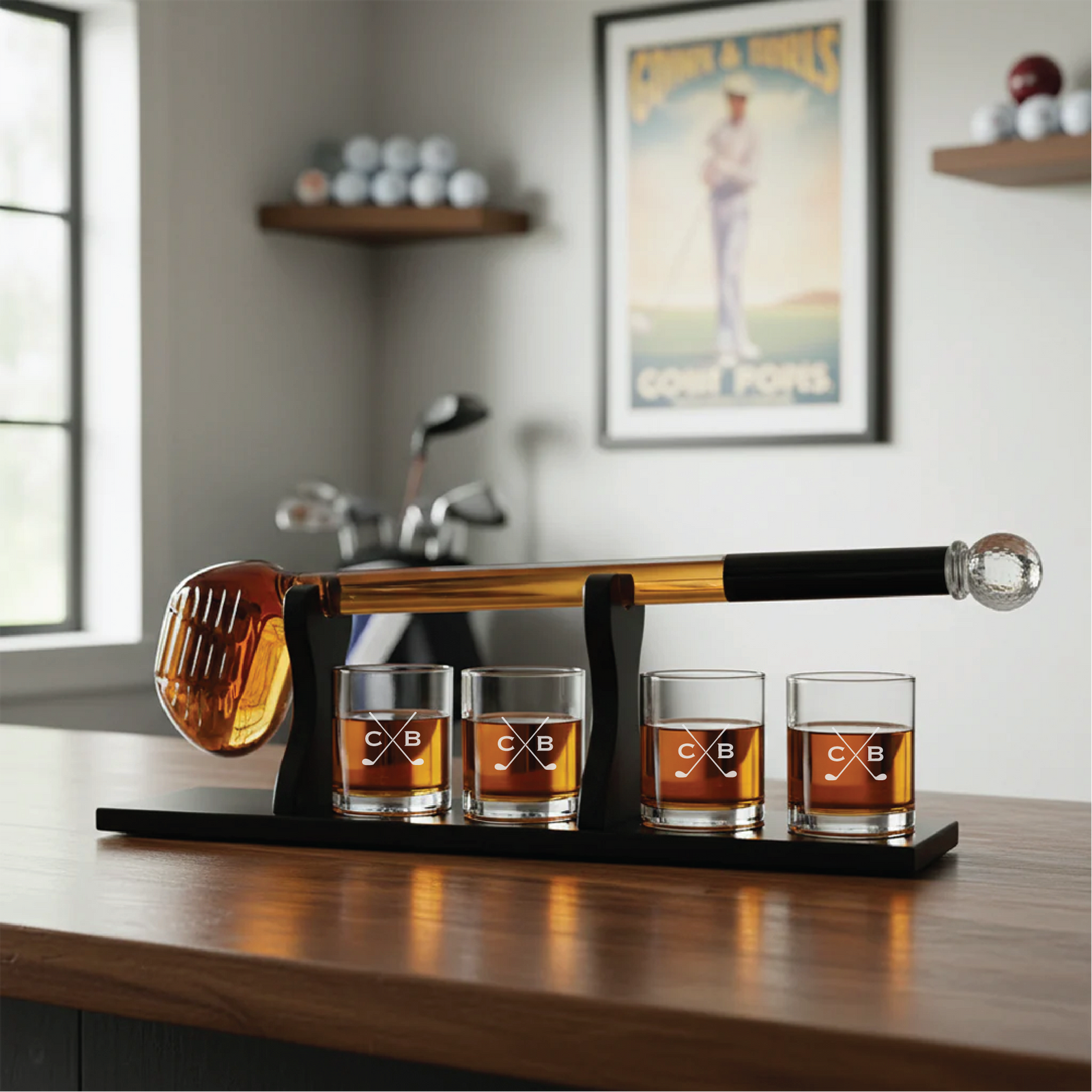 Personalized Golf Club Decanter Set