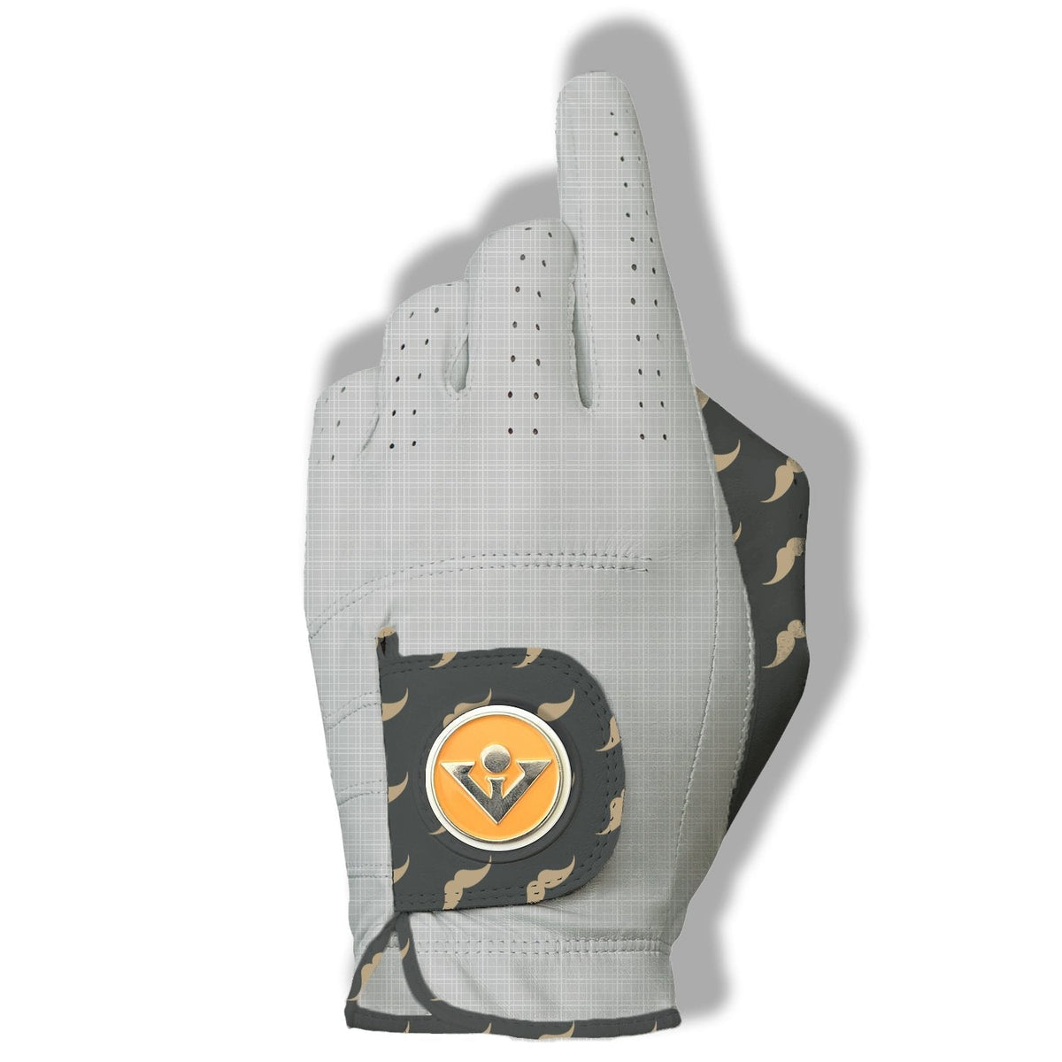 Wooly-Burg | Men&#39;s Mustache Patterned Golf Glove