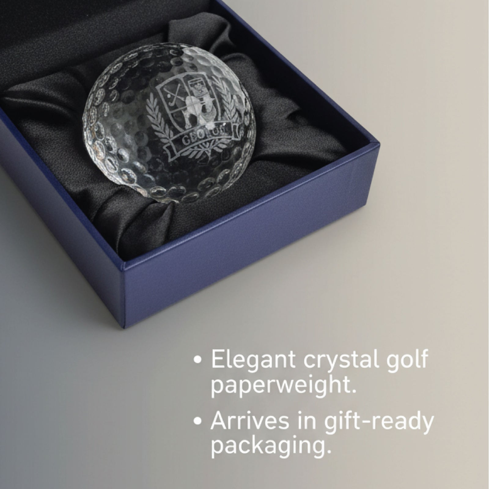 Executive Crystal Golf Ball Paperweight