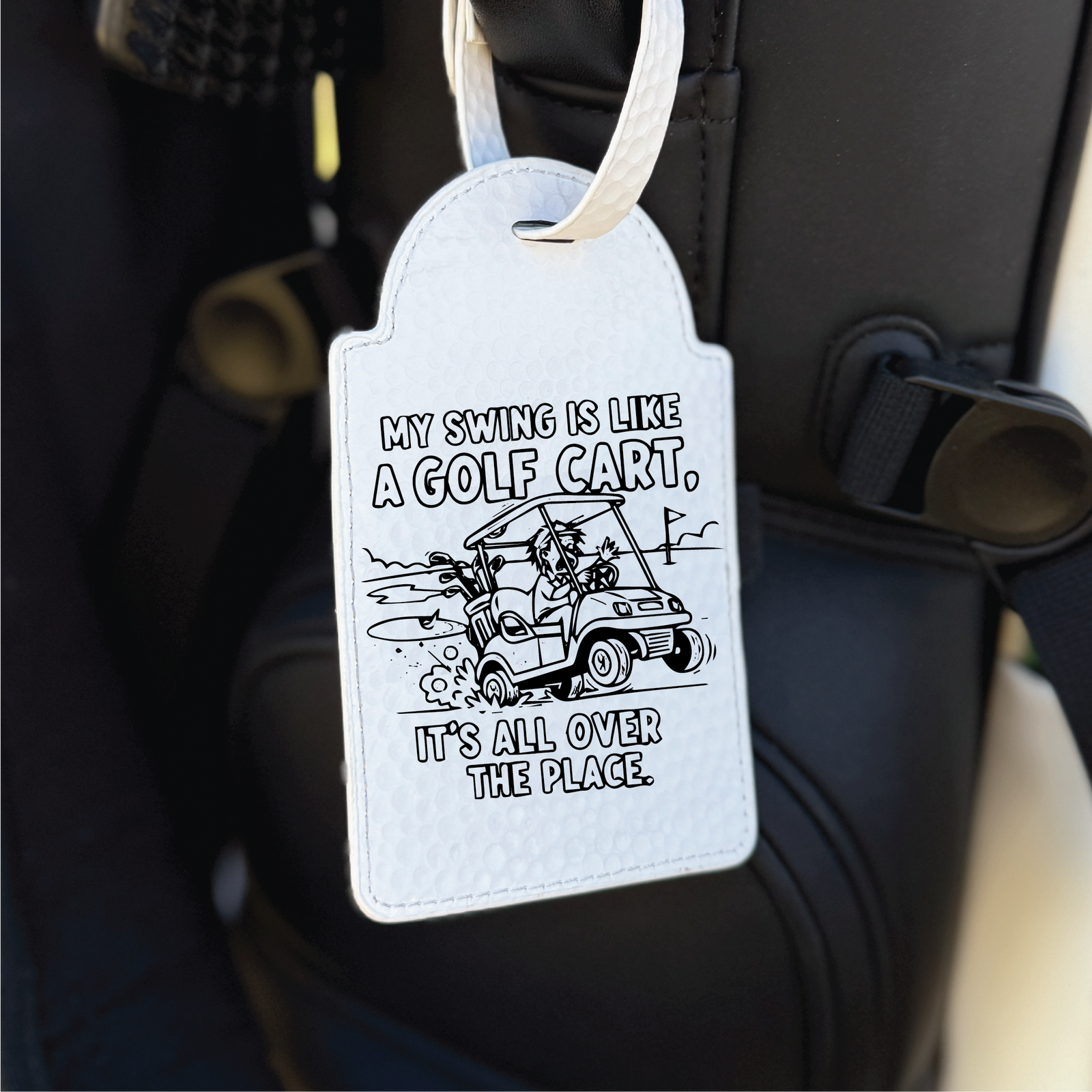 “All Over the Place” Golf Bag Tag
