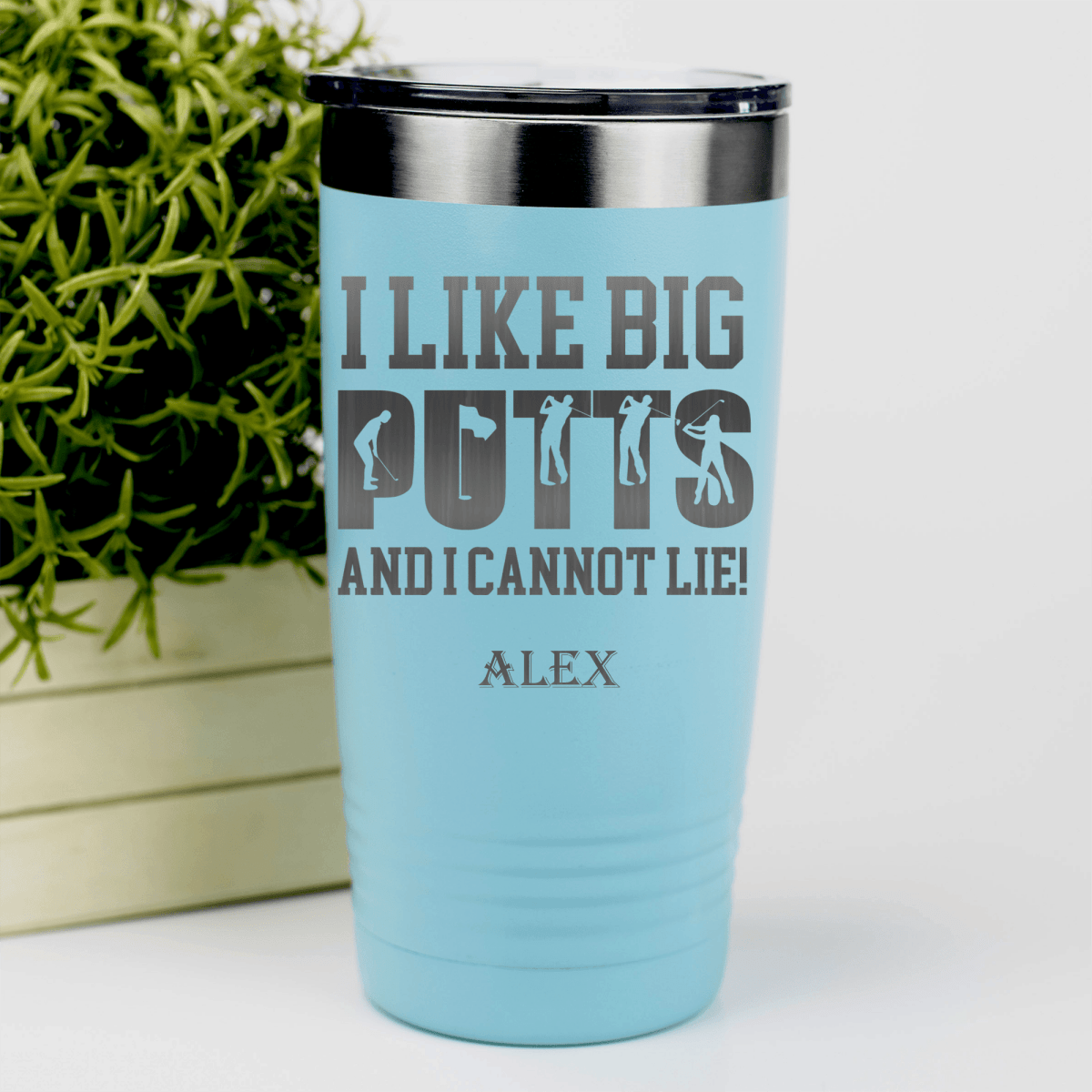 Teal Golf Tumbler With Baby Got Back Design