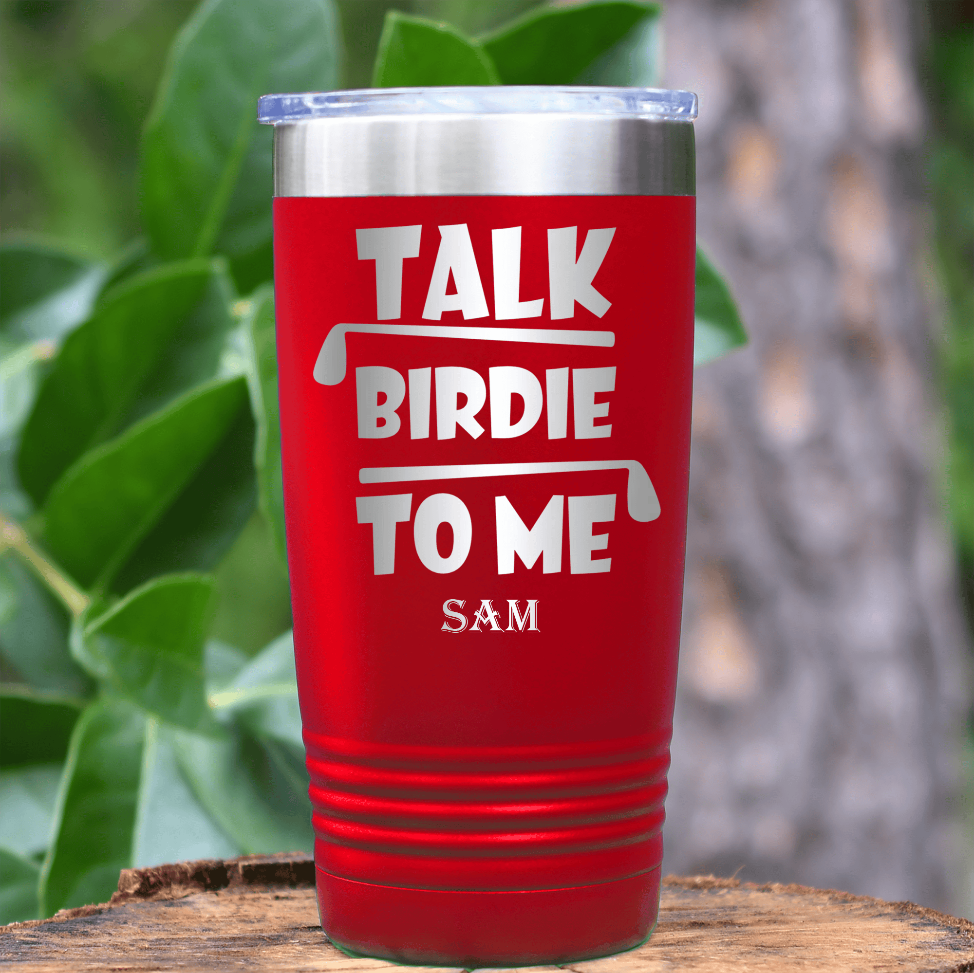 Red Golf Tumbler With Dirty Birdie Design