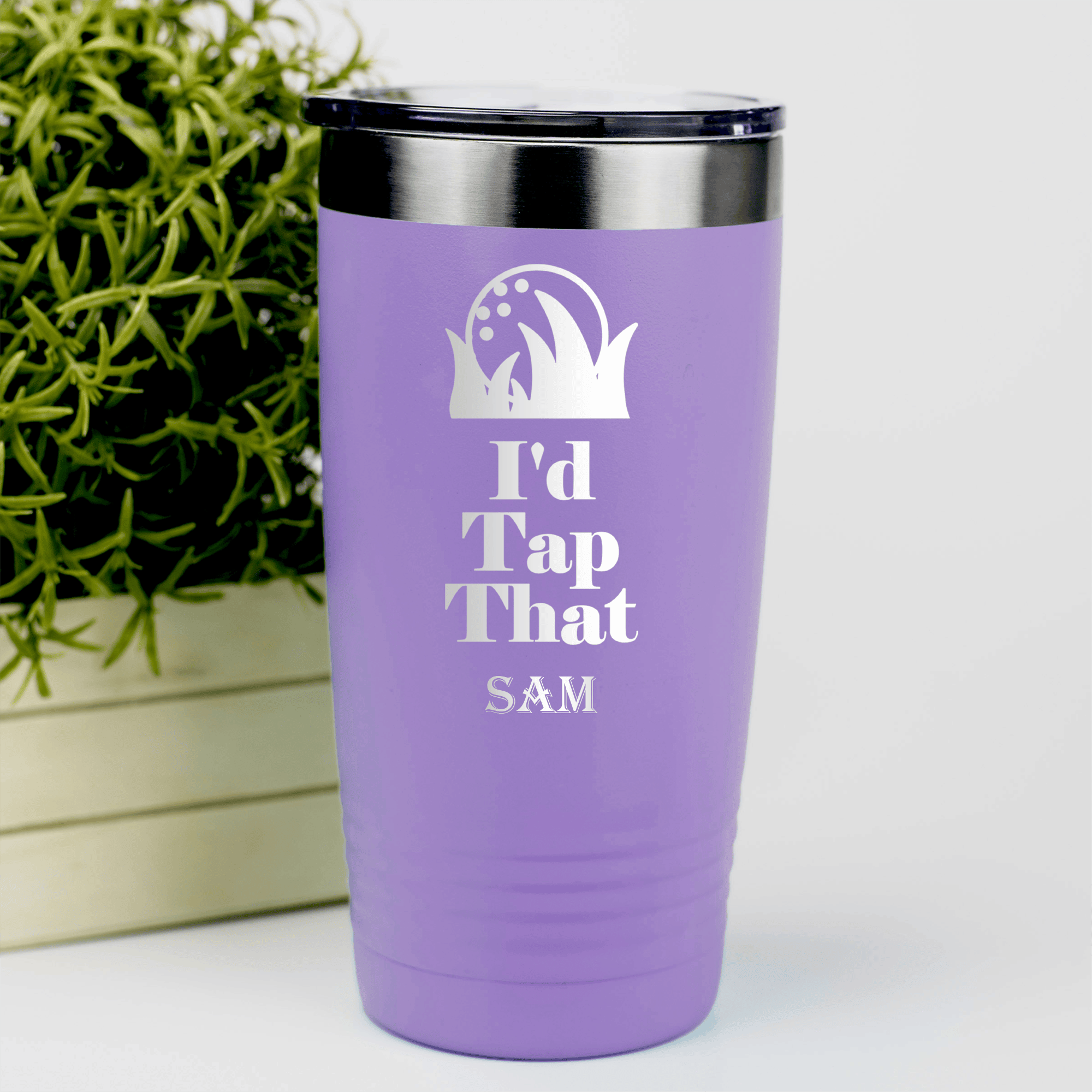 Light Purple Golf Tumbler With Id Tap That Design