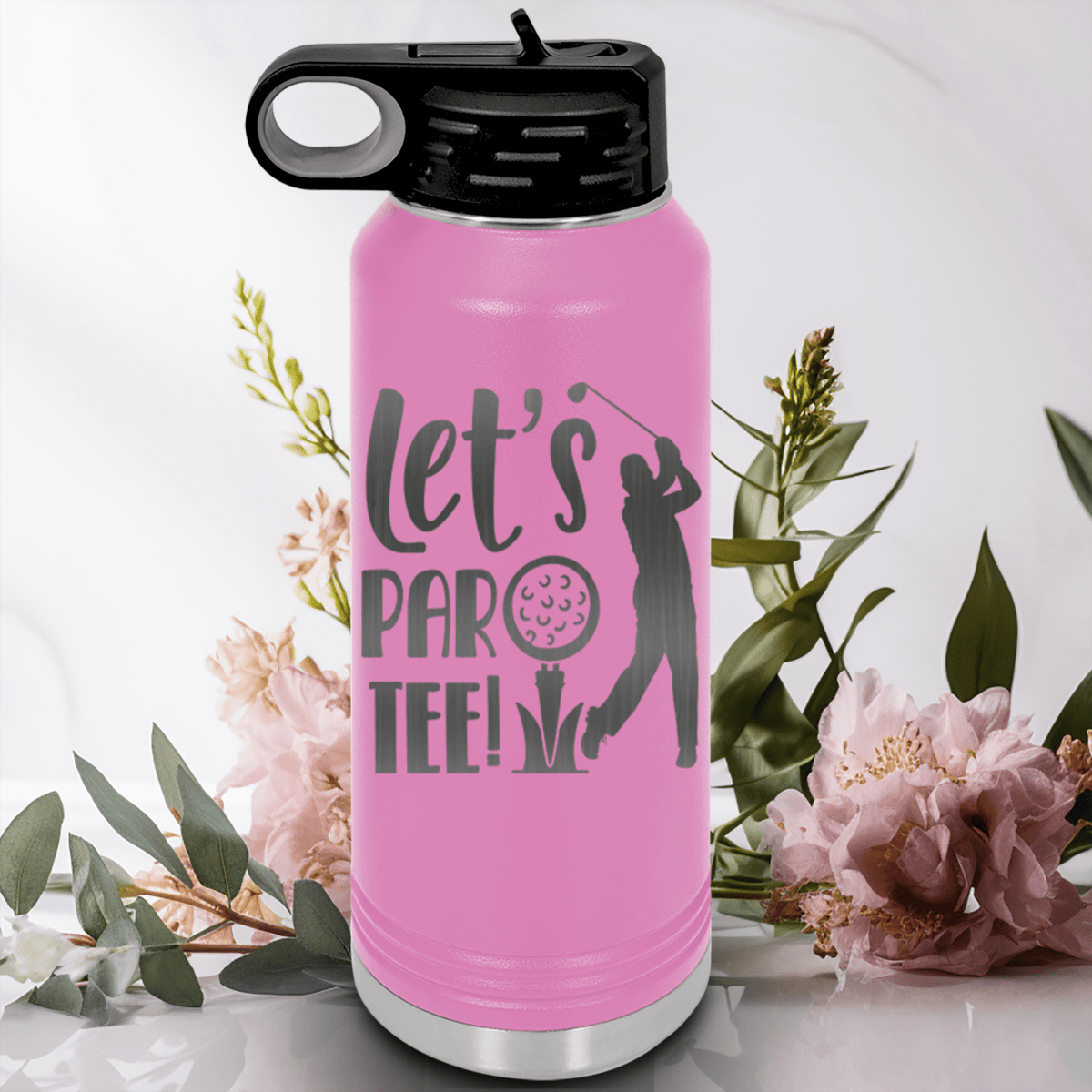 Light Purple golf water bottle Par Tee Time