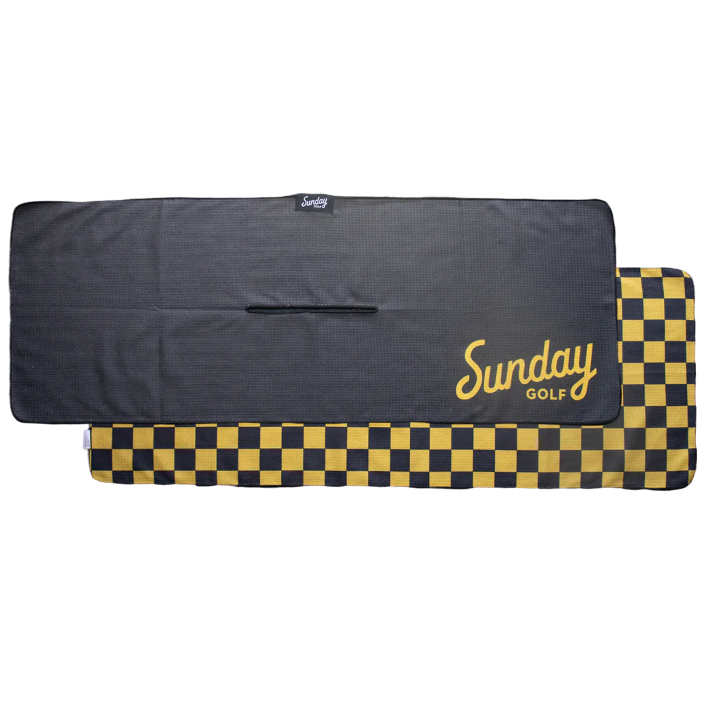 Black & Yellow Tailgate Golf Towel