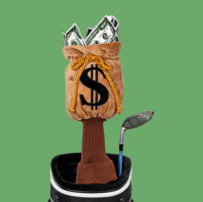 Money Bags Golf Headcover