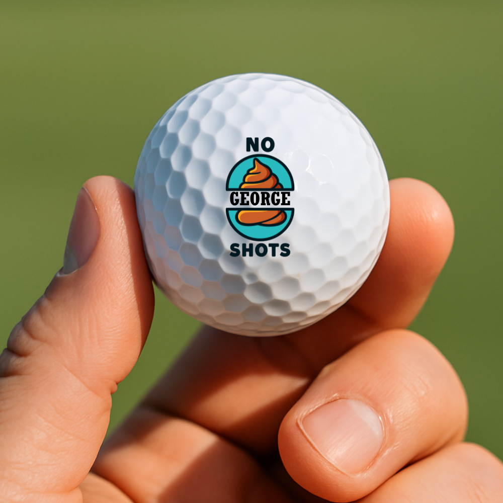 Personalized No Poop Shots golf balls for golfers – custom Titleist TruFeel