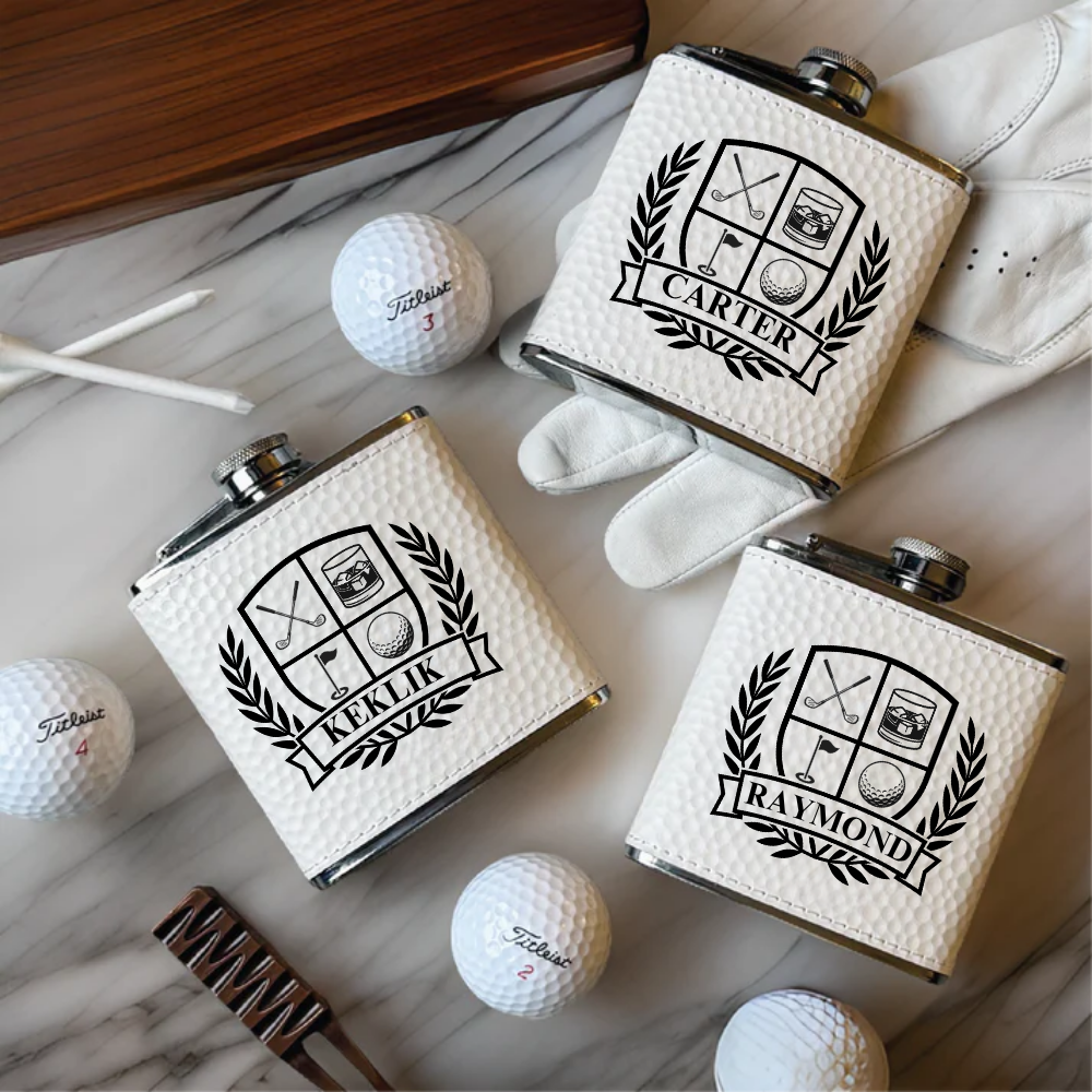 Golfers Crest Flask