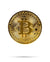 Bitcoin-themed gold golf ball marker with magnetic backing