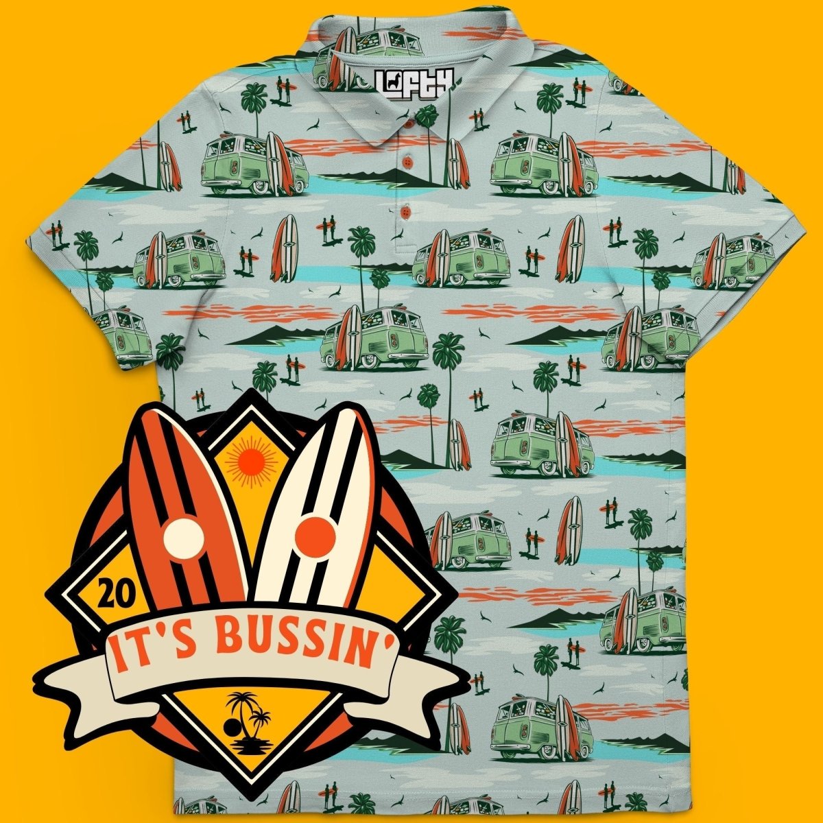 It&#39;s Bussin&#39; | Cool Coastal Beach Golf Polo for Men
