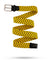 yellow and black braided golf belt with stainless buckle