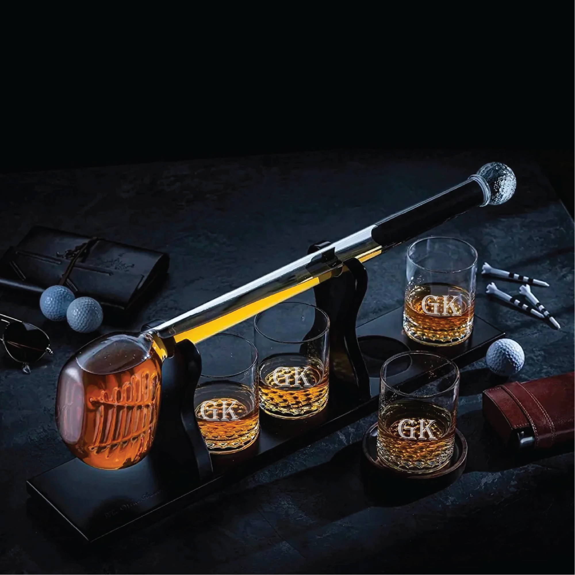Personalized Golf Club Decanter Set