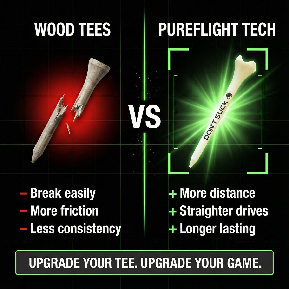 DON’T SUCK Golf Tees - 50 Pack