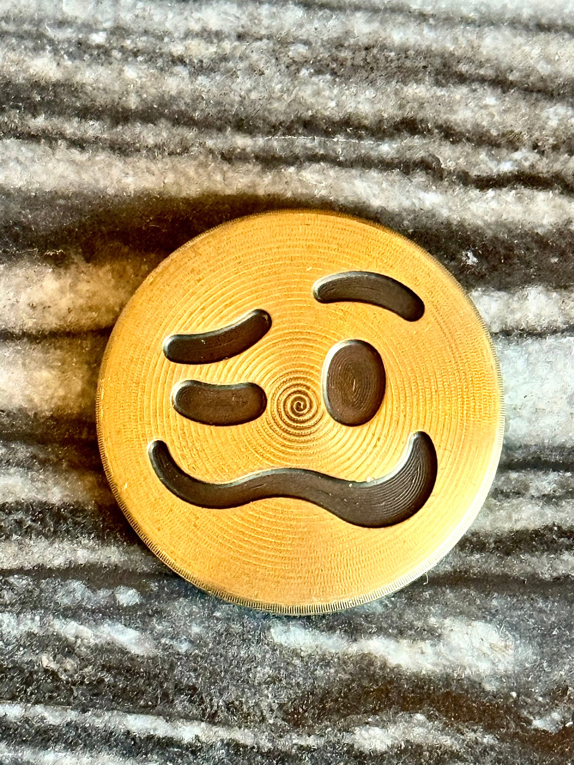 brass golf ball marker with “Go Home Ball, You’re Drunk” text