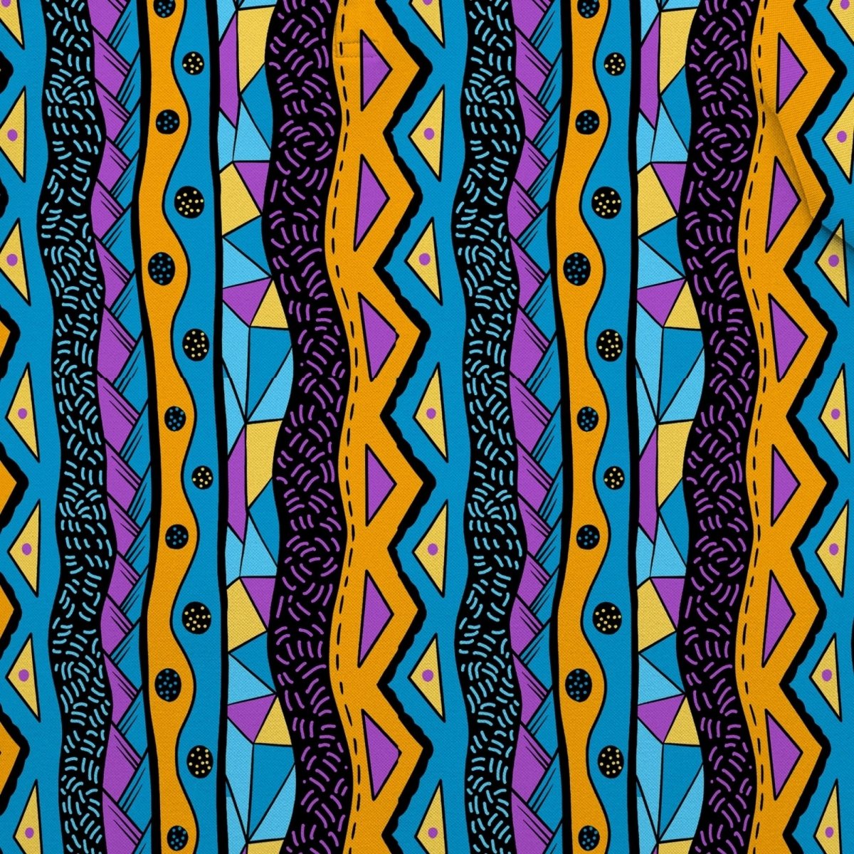 Bump and Rum | Fun and Crazy Tribal Pattern Golf Polo for Men