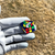 Rubik’s Cube golf ball marker with colorful retro design