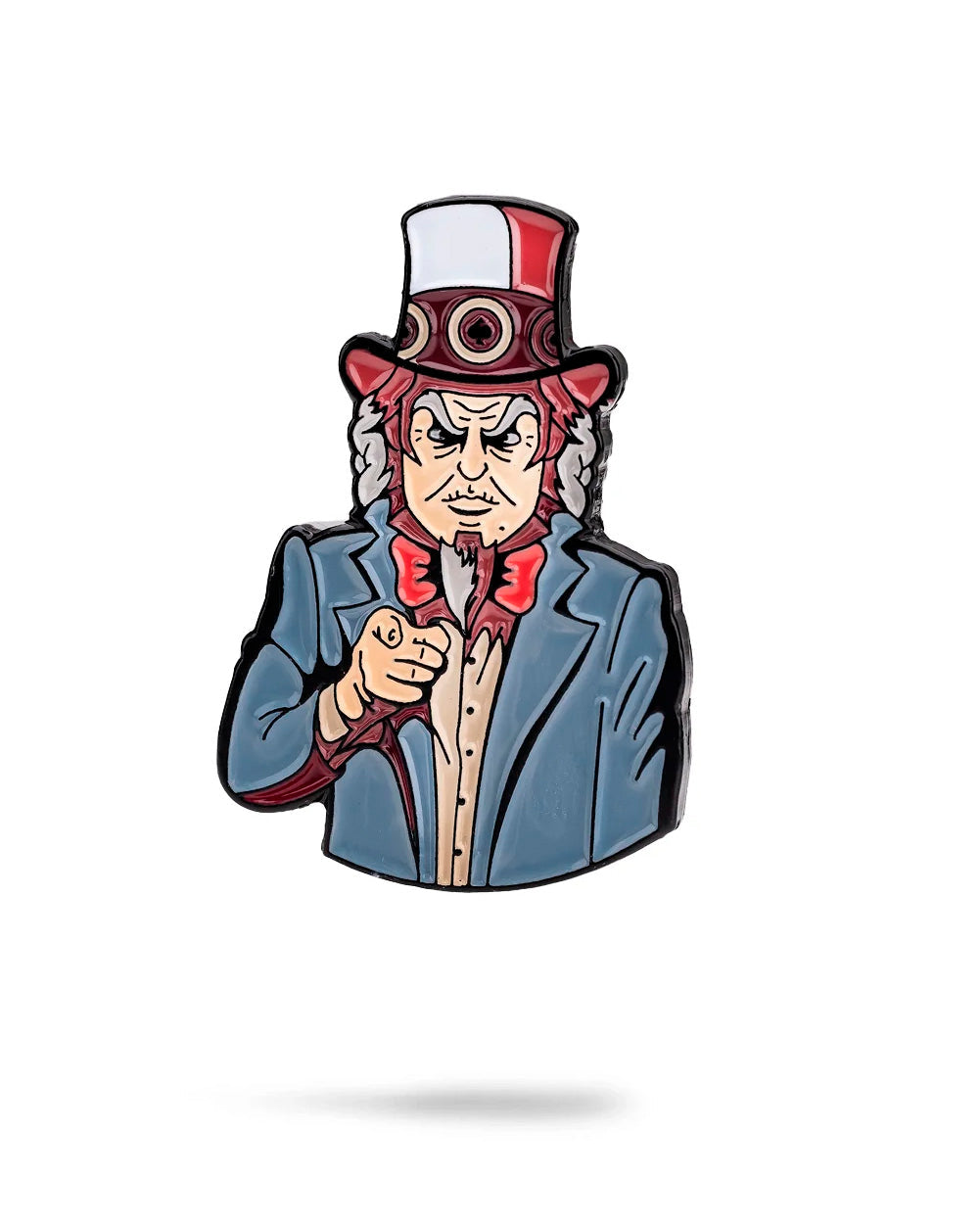 Patriotic Uncle Sam golf ball marker with enamel finish