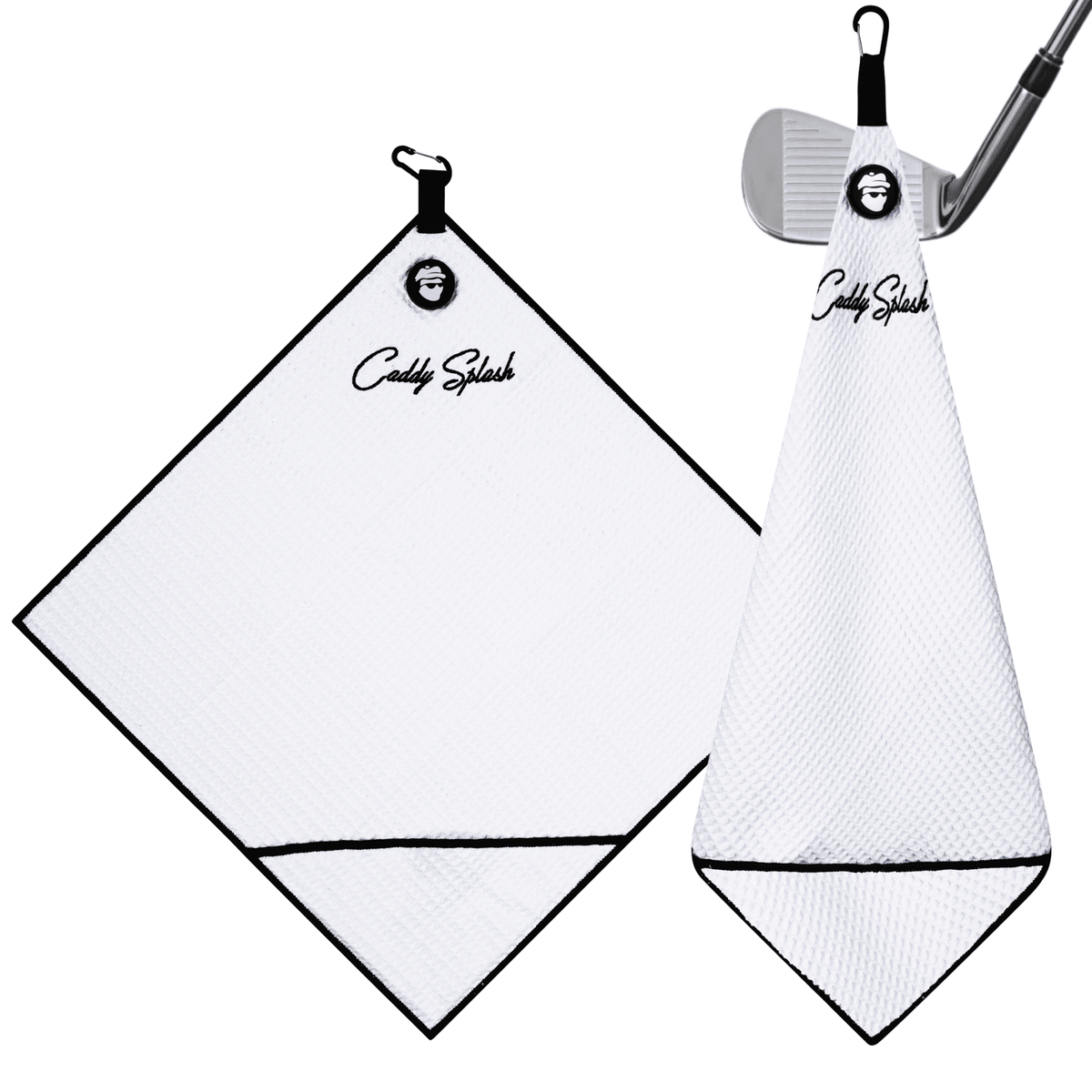 magnetic golf towel with ball cleaning pocket