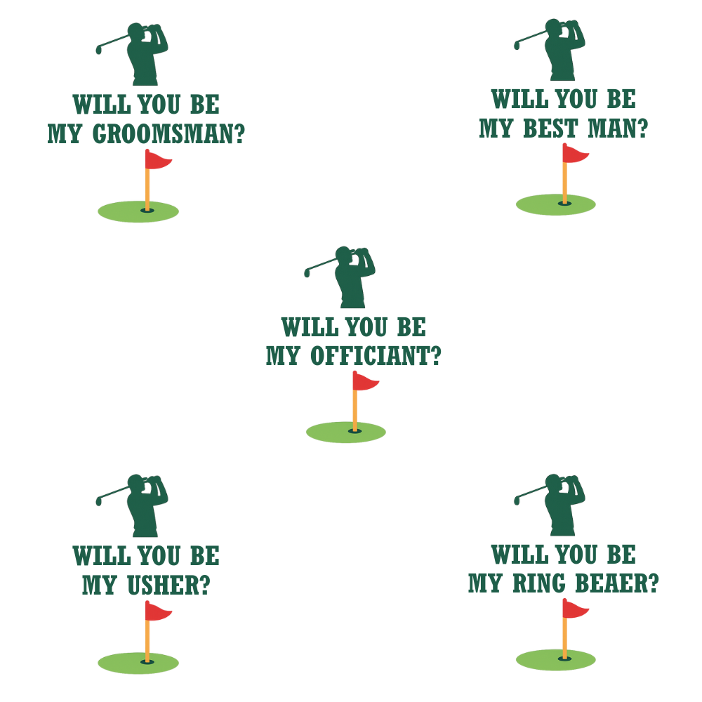 Groomsman Proposal Golf Balls