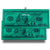 green golf utility towel with skull design and hidden water pocket