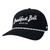 Black cap with 'Breakfast Ball Golf Co.' text on a white background