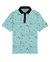 Men’s deep blue polo with subtle water‑ripple texture – breathable, stretch fit with moisture control and wrinkle resistance.