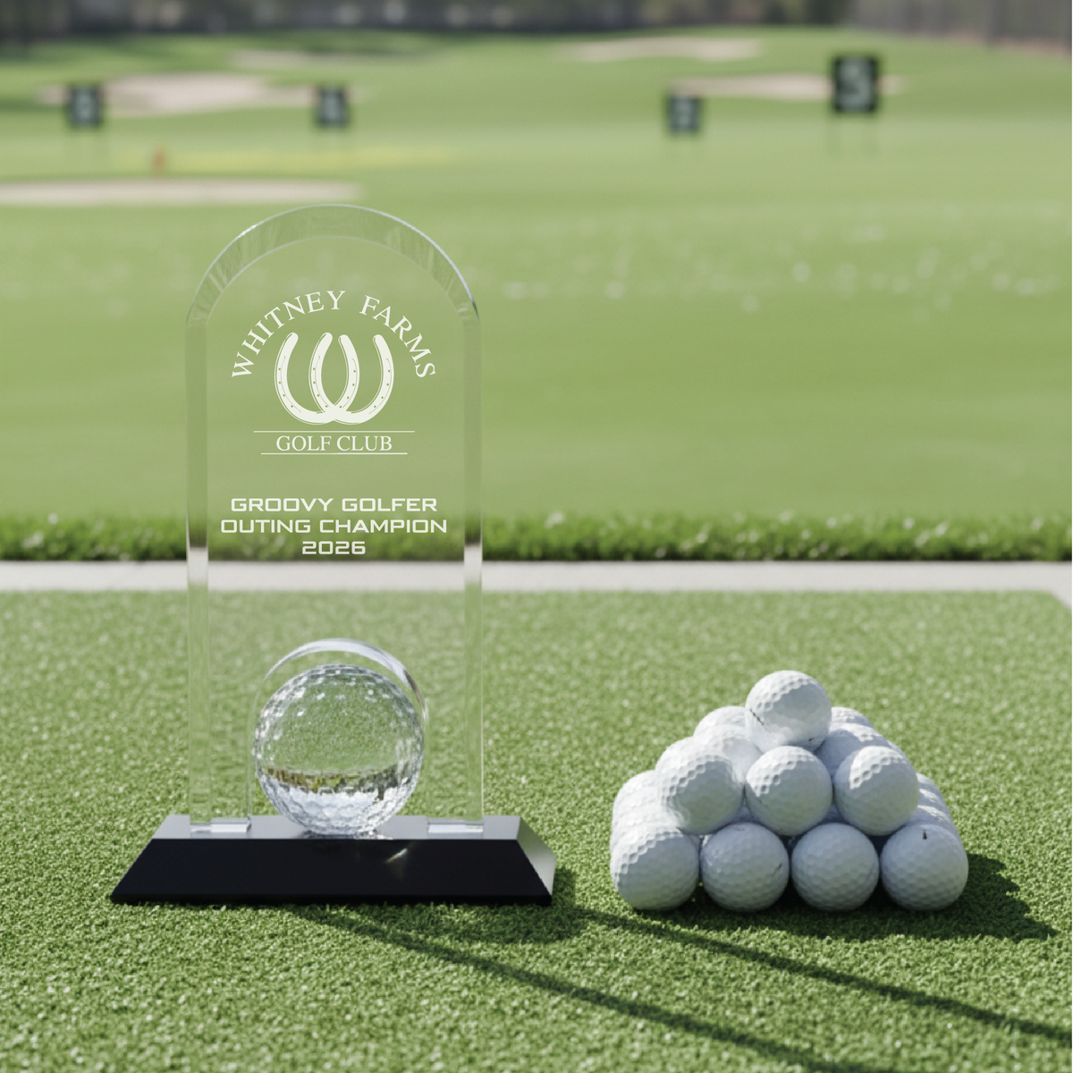 "The Crystal Claret" Personalized Golf Trophy