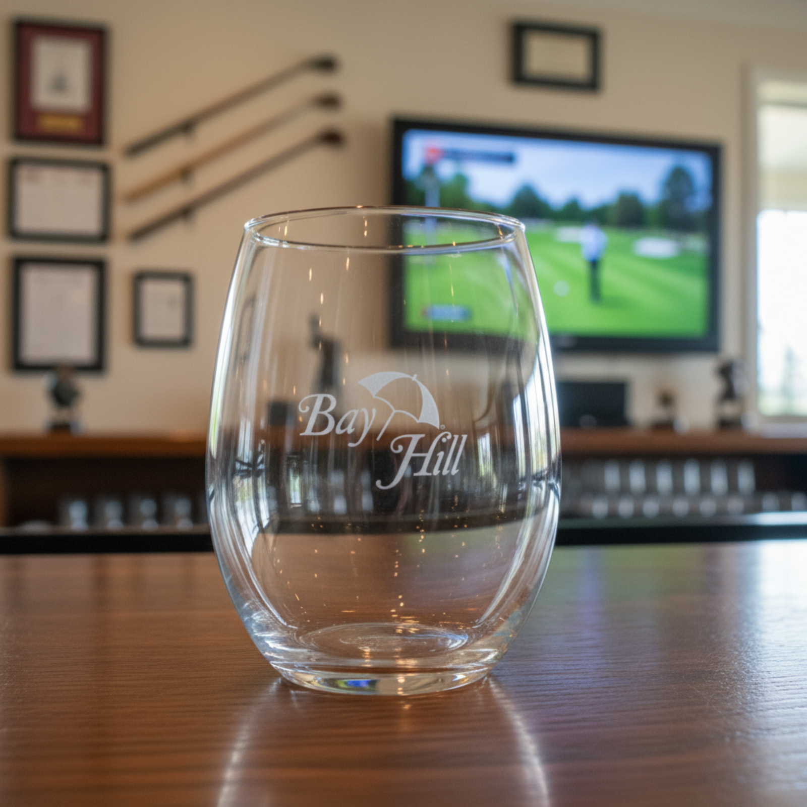 Custom Logo Stemless Wine Glass