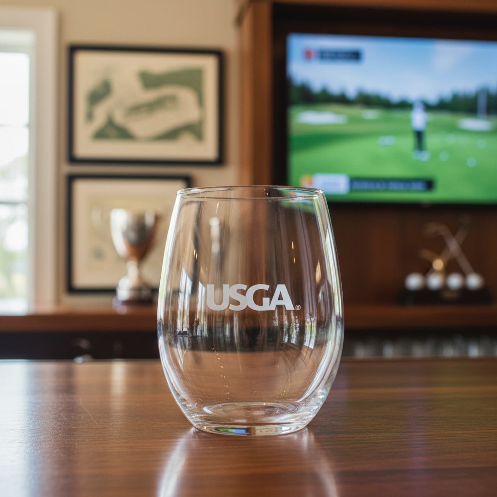 Custom Logo Stemless Wine Glass