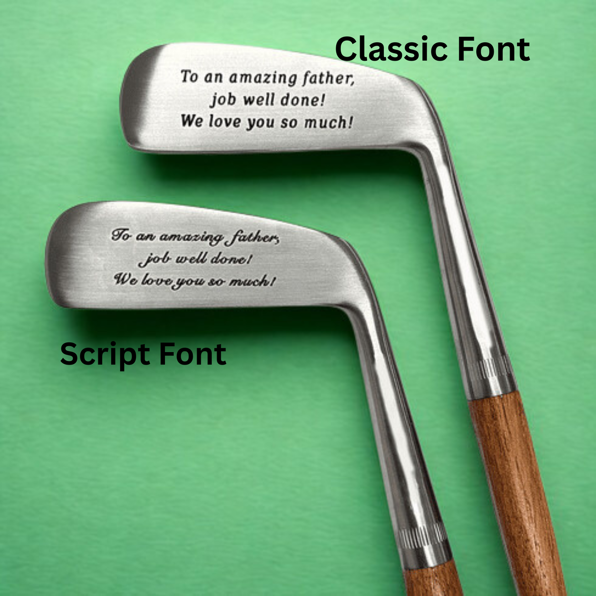 Engraved Classic Hickory Club