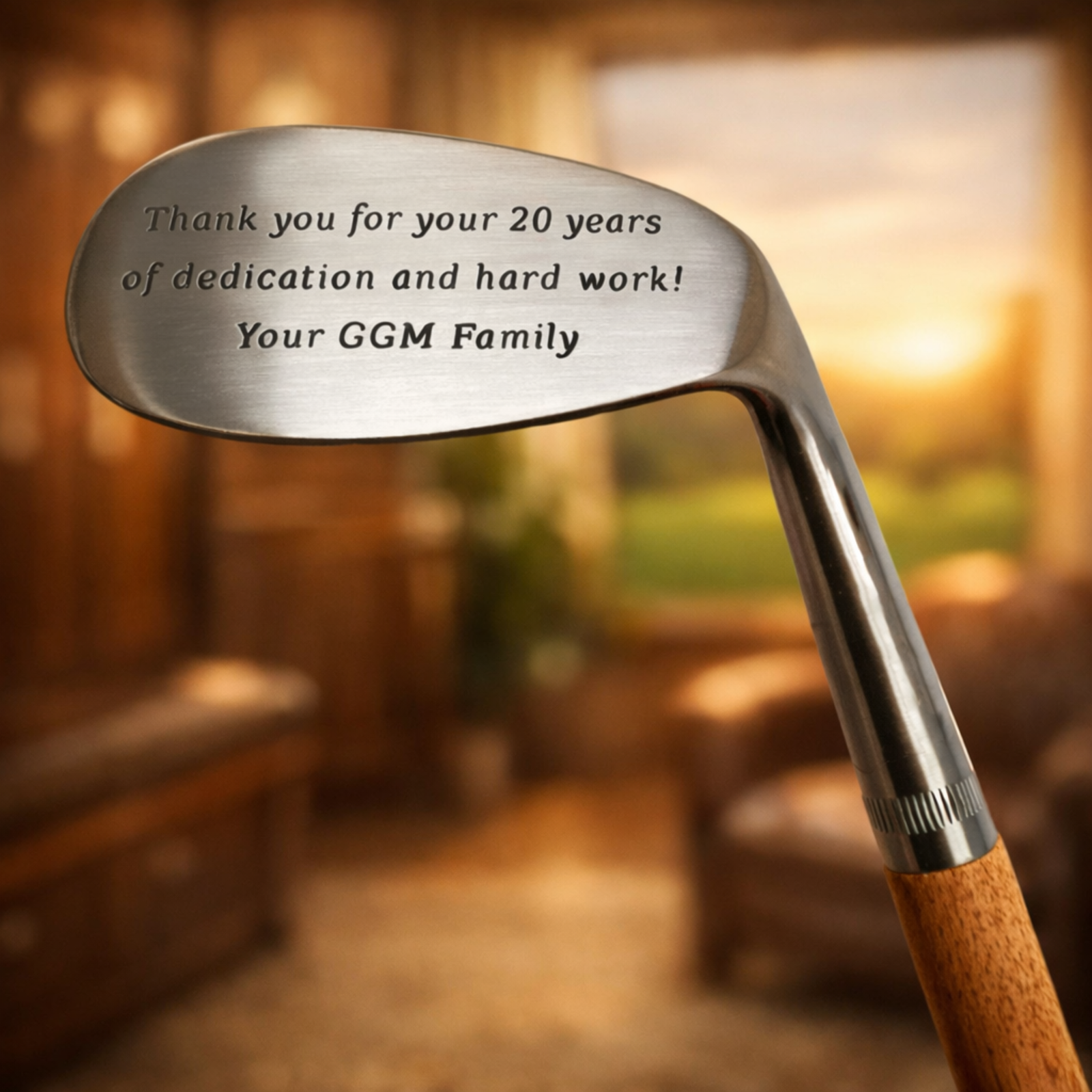 Engraved Classic Hickory Club