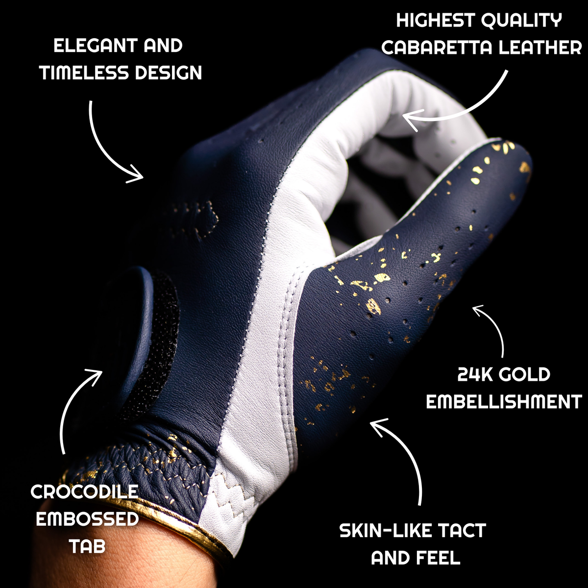 24K Navy &amp; White Glove 2-Pack