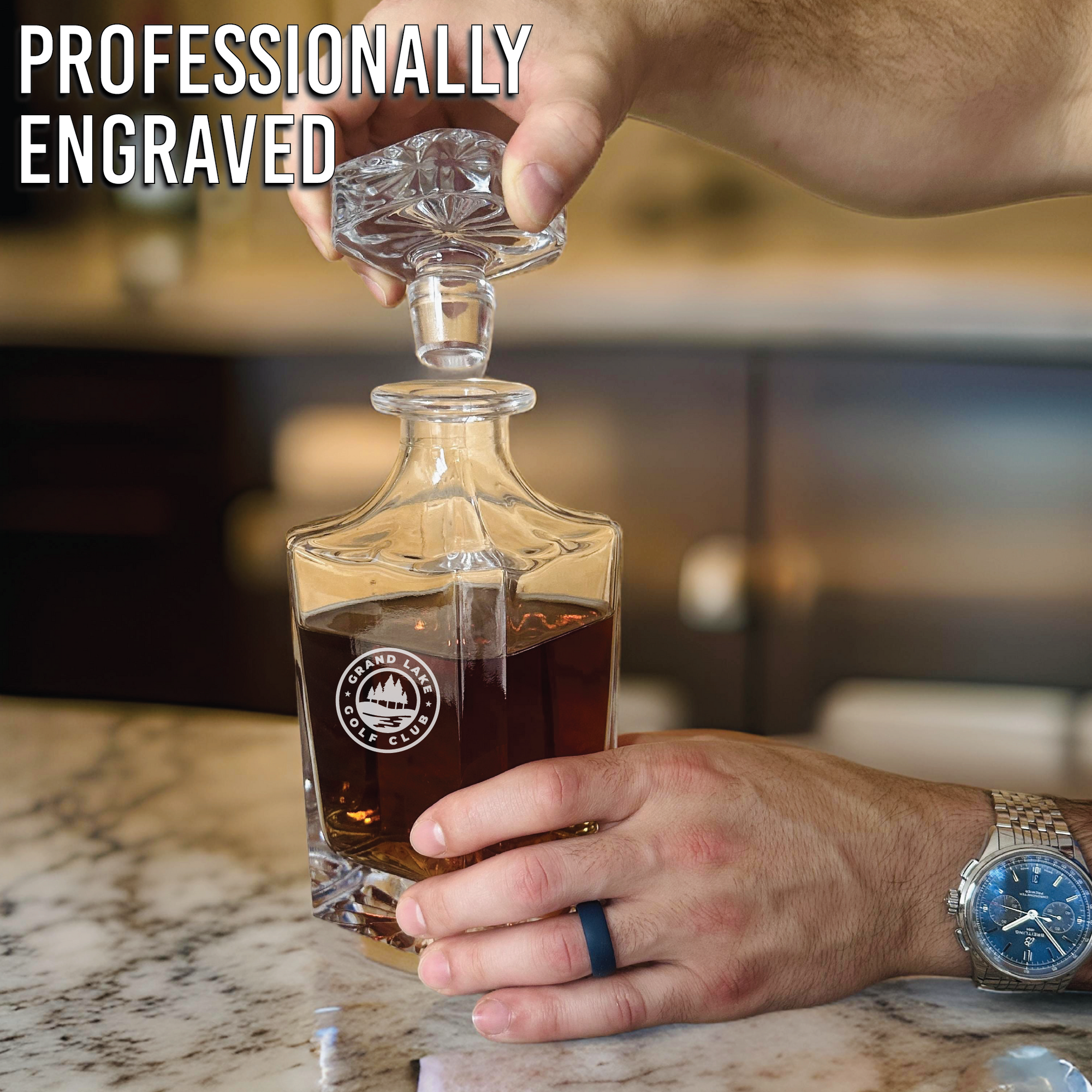Custom Logo Decanter with personalized engraving