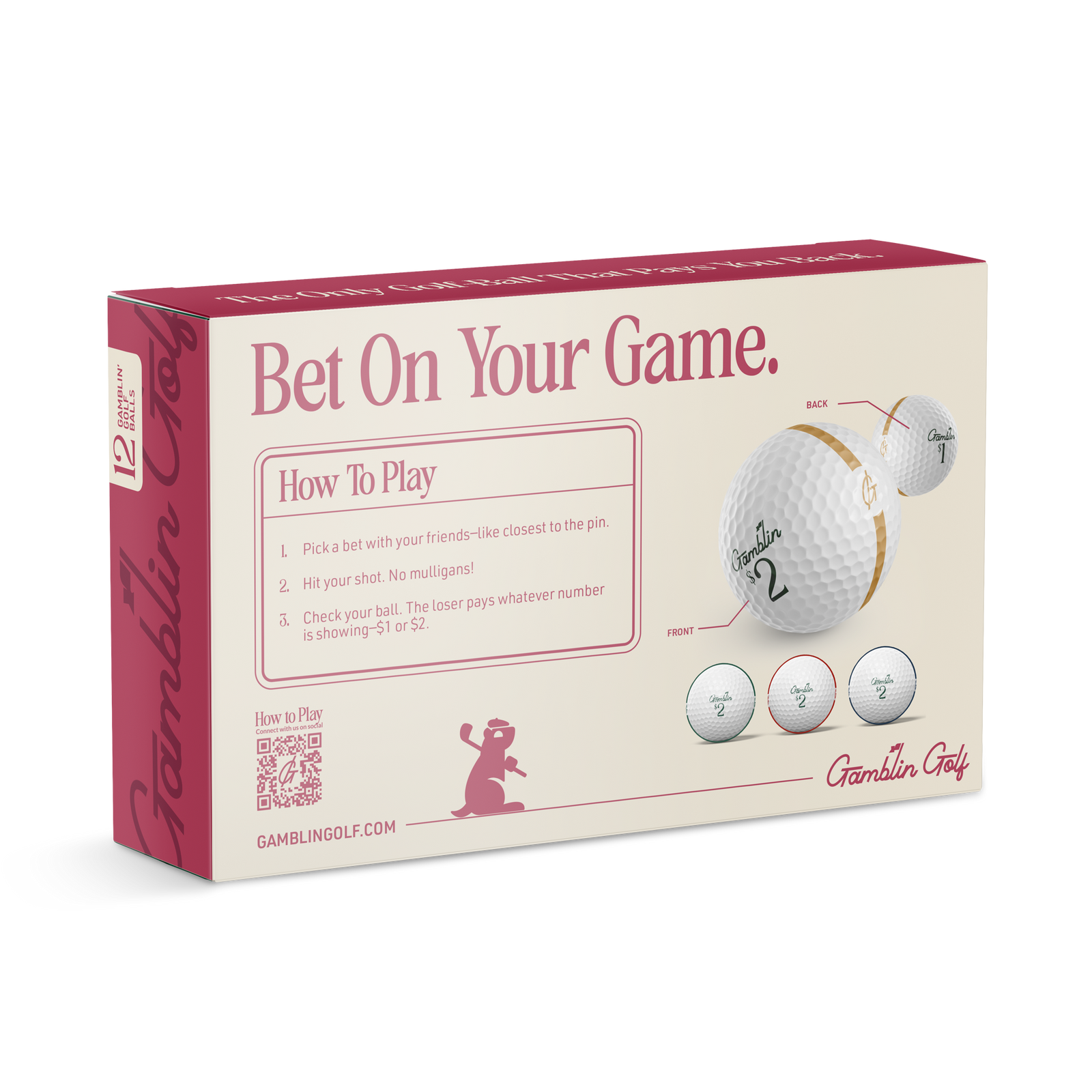 Gamblin Golf ladies edition with betting golf balls in gift box
