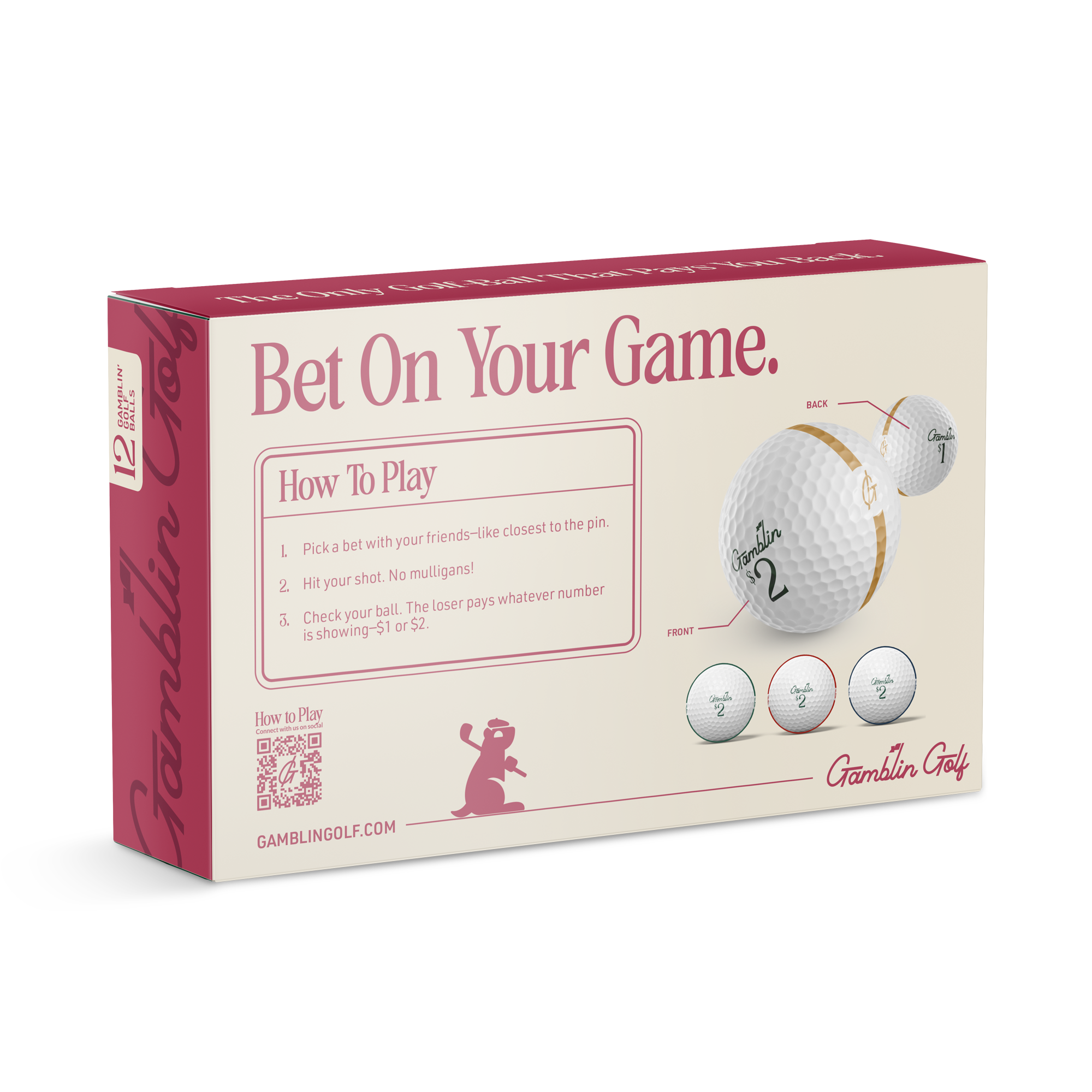 Gamblin Golf ladies edition with betting golf balls in gift box