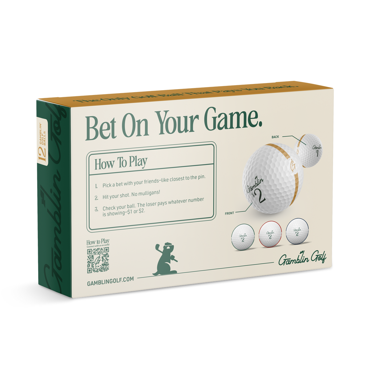 Gamblin&#39; Golf Balls - Pack of 12