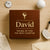 Wooden golf retirement memory box with custom name and engraved message
