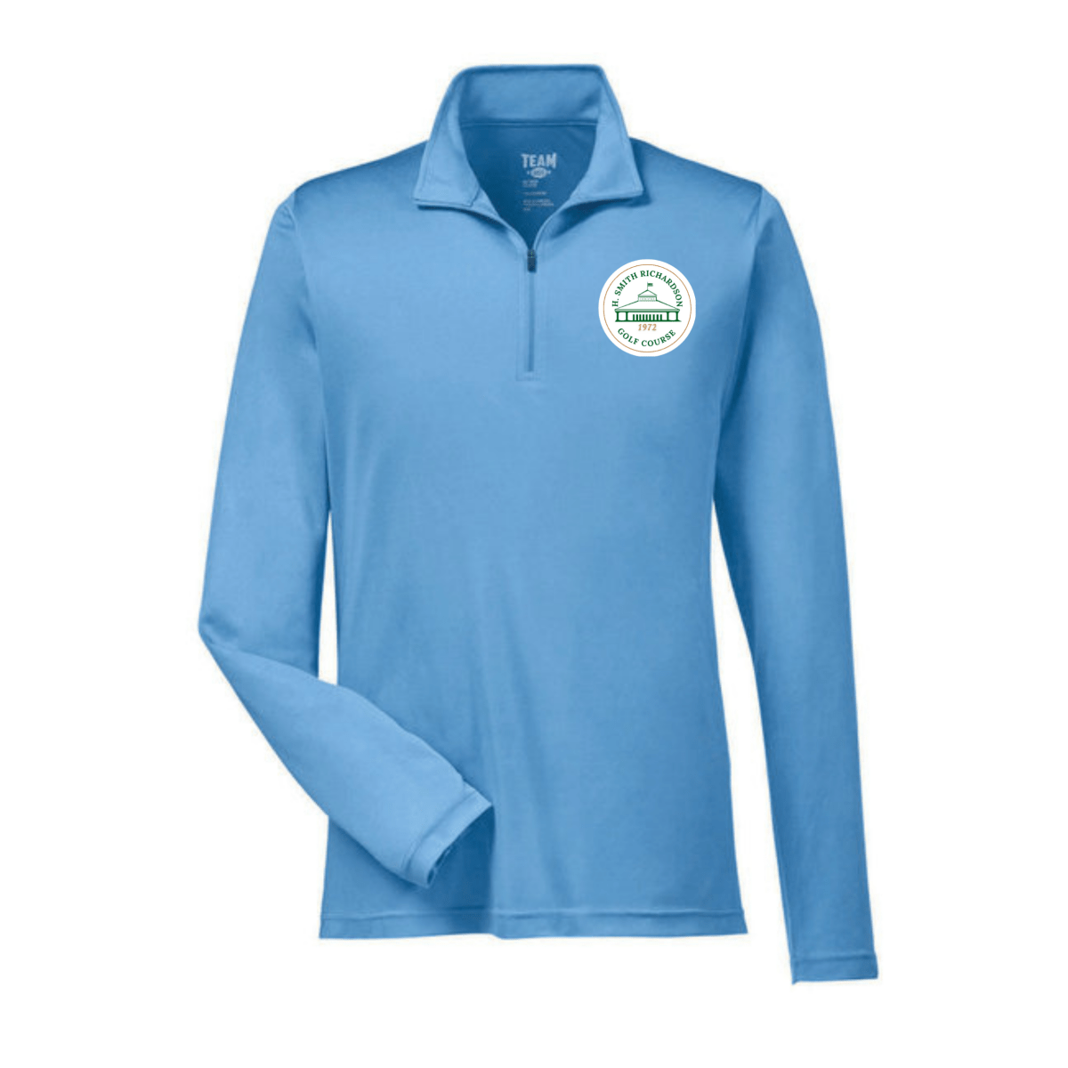 Custom golf quarter zip with personalized logo for performance wear