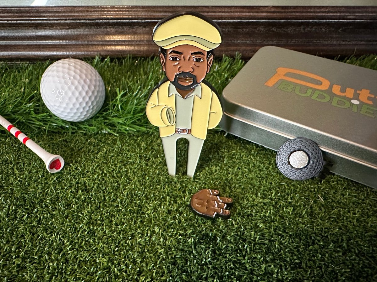 Golf Coach Divot Tool w/ Wooden Hand Ball Marker