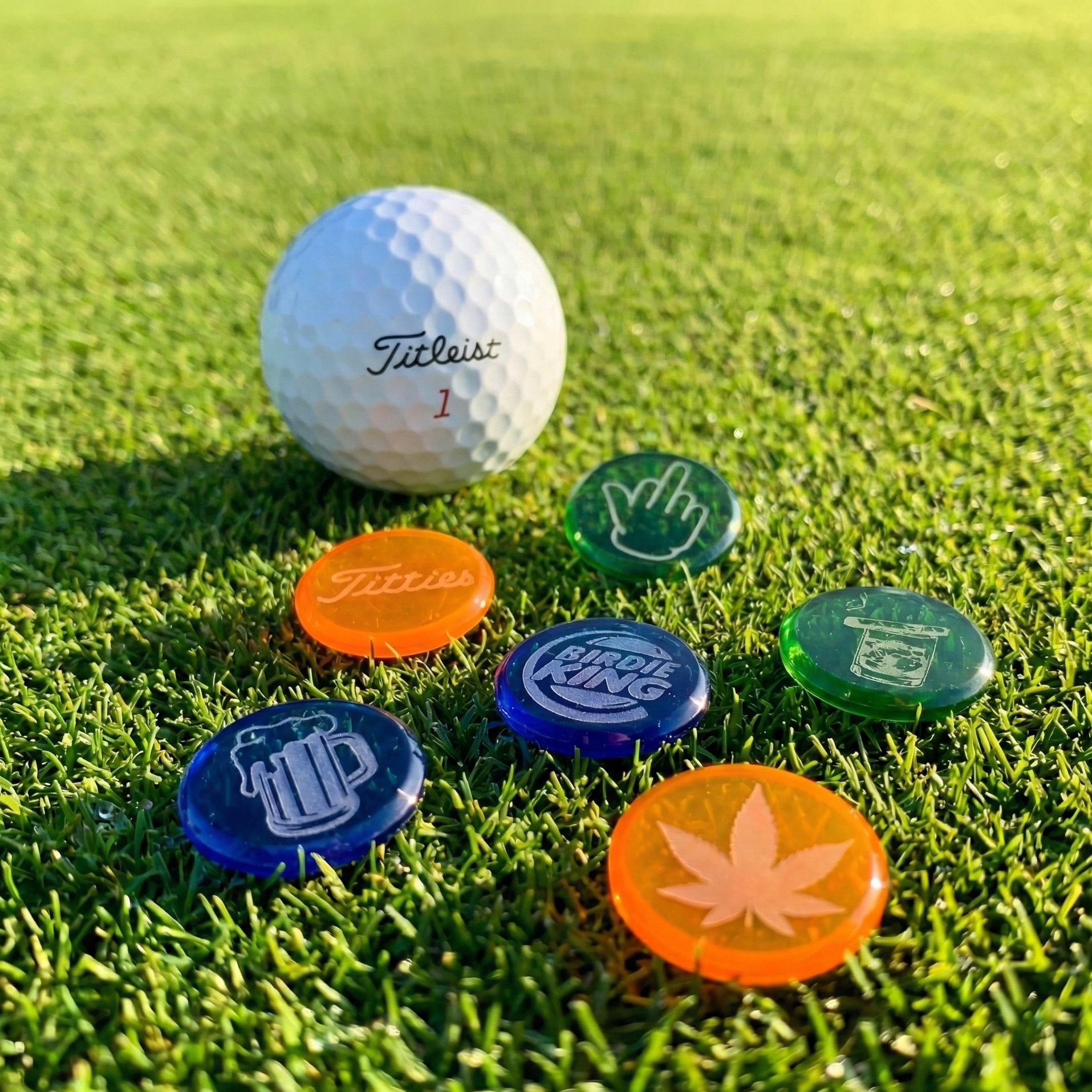 Personalized Golf Ball Markers - Funny Custom Golf Gift - Groovy