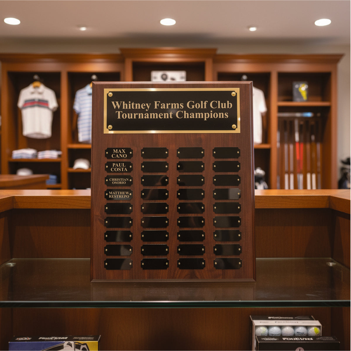 Legacy Links Personalized Club Champion Plaque
